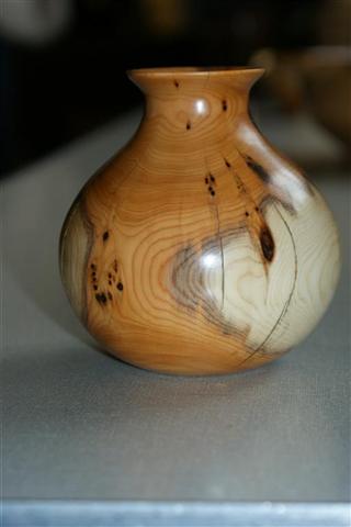 Yew vase by Keith Leonard